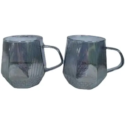 Набор чашек Vittora Night VT-5106-400 2 чашки 400 мл Серый - фото 1