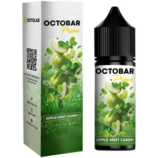 Набір компонентів для самозамісу сольової заправки Octobar Prime 30 мл Apple Mint Candy Яблучно-м'ятна цукерка 0-50 мг (19060) - фото 1