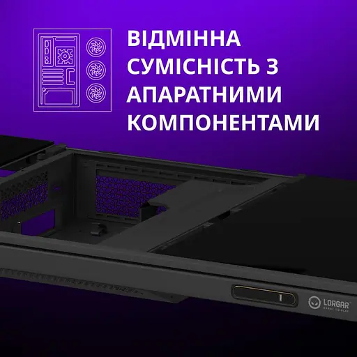 Геймерский стол Lorgar ELITE 90W Wood Black (LRG-DE90W) - фото 8