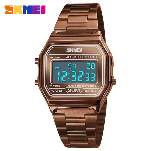 Наручний чоловічий годинник Skmei 1123 Коричневий - фото 2