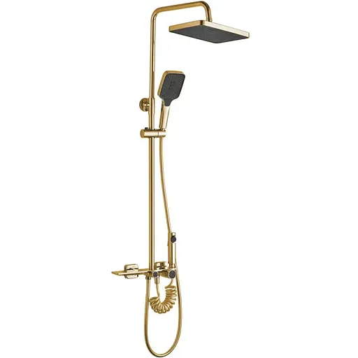 Душова система Rea Helix gold з виливом REA-P6619, Золотий - фото 1