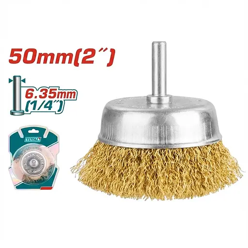 Щітка-крацовка чашкова Total TAC33021 зі шпилькою 50 мм