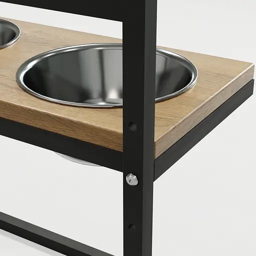 Hollky Flex L — регульовані миски на підставці для великих собак (2 × 1.8 л) - фото 4