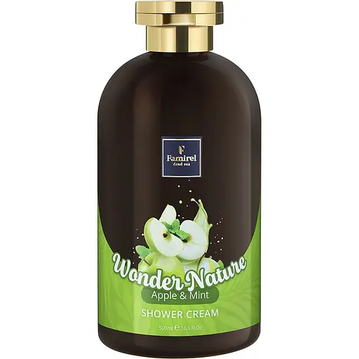 Крем-гель для душу Famirel Яблуко та М’ята  Wonder Nature Apple&Mint 500 мл