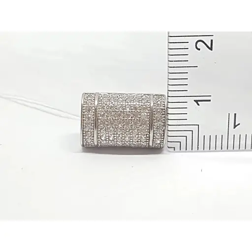 Срібні сережки Подіум з фіанітами. GE5878 - фото 5