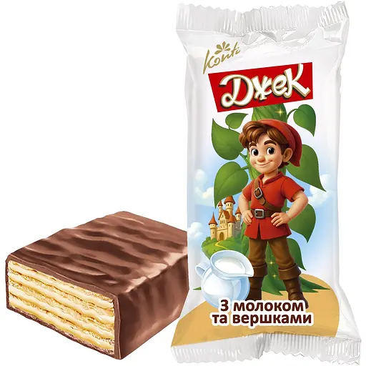 Конфеты Conti Джек с молоком и сливками 290 г 12 шт. - фото 1