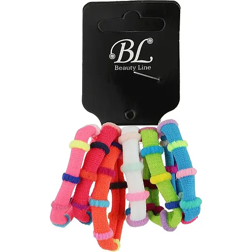 Гумки для волосся Beauty Line різнобарвні 6 шт. (201032) - фото 1