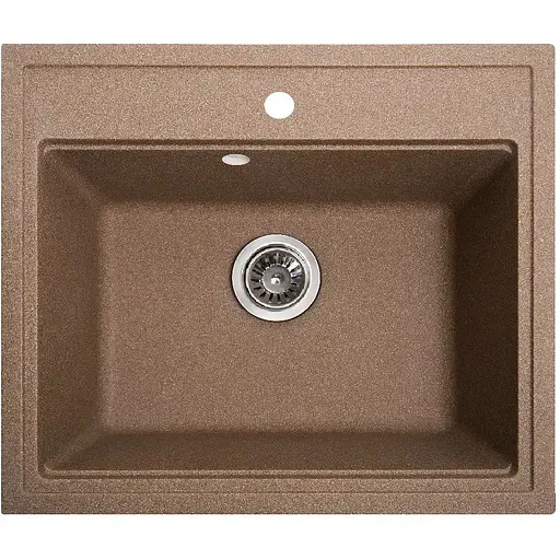 Гранітна кухонна мийка Romzha Patrat Teracota (701) - фото 1