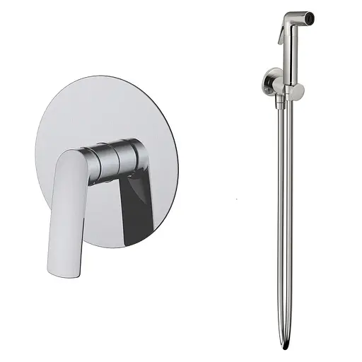 Набір гігієнічного душу прихованого монтажу Volle Cante (1512. 101402+1586.190102) cepillado níquel SET20240407, Нікель - фото 1