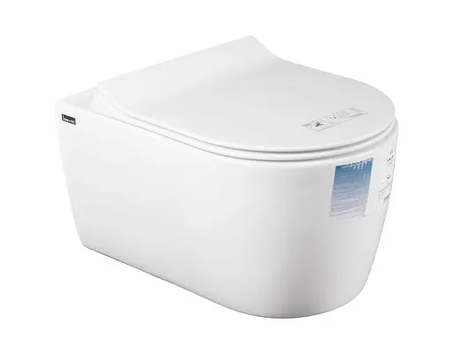 Унитаз подвесной Idevit Alfa Iderimless с сидением Soft Close SETK3104-2616-001-1-6000, Белый - фото 1