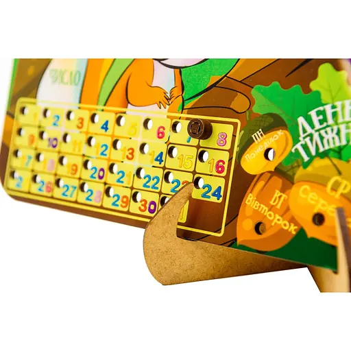 Пізнавальний дитячий календарик PuzzleOK Арт-14470 з підставкою - фото 2