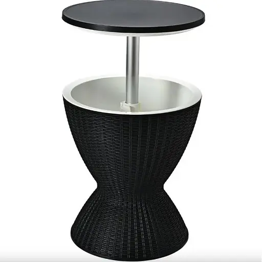 Стол-холодильник Costway Curver с регулируемой высотой 30L черный - фото 6