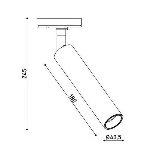 Светильник трековый однофазный Kloodi KD-NARO180 7W 4K BK - фото 3