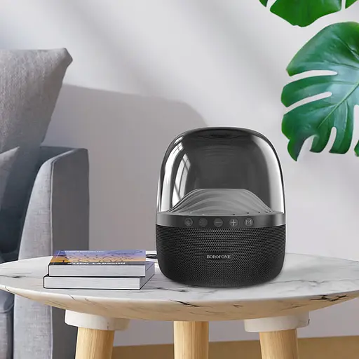 Bluetooth Колонка Borofone BP8 Glazed colorful luminous Чорний - фото 4