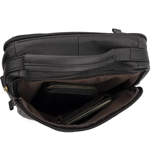 Чоловіча шкіряна сумка Vintage 22х24,5х9 см sum0012303 - фото 6