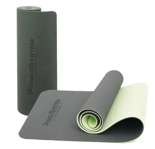 Коврик для йоги и фитнеса Power System PS-4060 TPE Yoga Mat Premium Green (183х61х0.6) (4060GN-0) - фото 2
