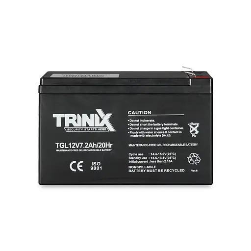 Аккумуляторная батарея гелевая 12В 7.2Ач Trinix TGL12V7.2Ah/20Hr GEL (44-00060) - фото 2