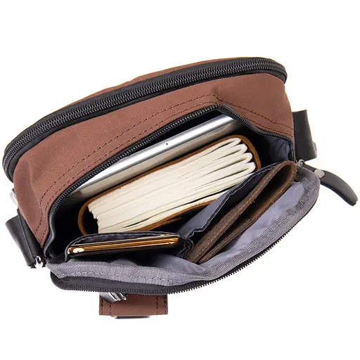 Чоловіча сумка на два відділення  Vintage  21х27х4 см sum0015031 - фото 5