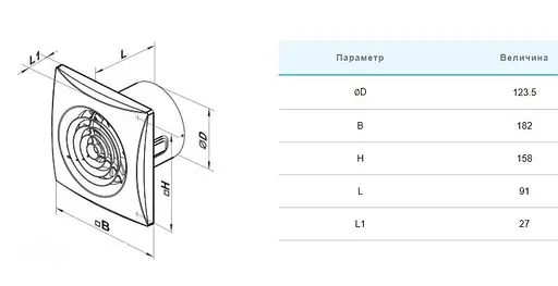 Вентилятор бытовой вытяжной Vents 125 Квайт-Майлд Белый 30412 - фото 2