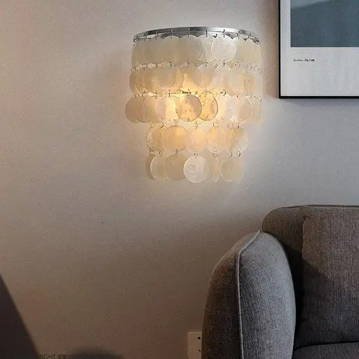 Срібне бра ATHELIA із перламутровими пластинами Line F 1537/2 CH - фото 7