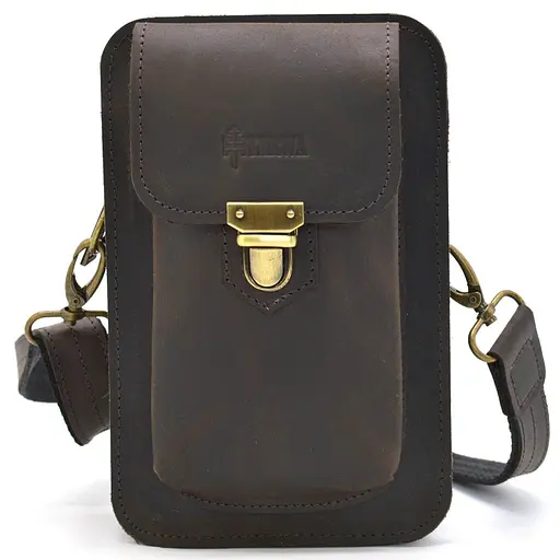 Чоловіча шкіряна сумка на пояс TARWA 20х13.5х5 см sum0025939 - фото 1