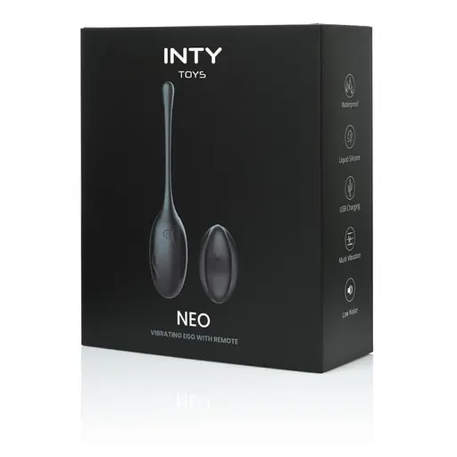 Віброяйце INTY Toys Neo 17.5 см (чорний) - фото 3