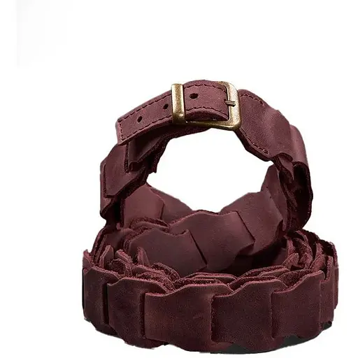 Женский кожаный бохо-ремень BlankNot бордовый - фото 1