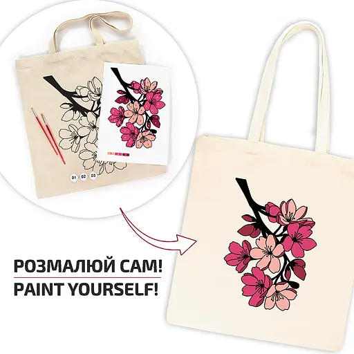 Екосумка-розмальовка Flowers ROSA Talent. Набір для творчості [CD] - фото 3