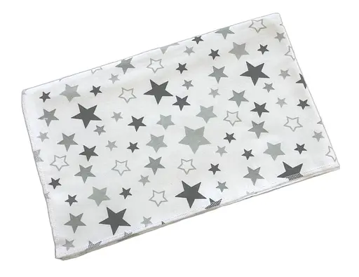 Пеленка фланель Moontime "Звездопад серый на белом" - фото 1