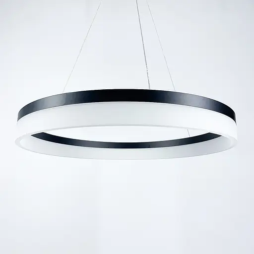 Современная LED люстра в черном каркасе Ст. M 2702 BK | Line F - фото 6