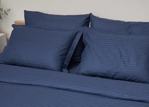 Набор наволочек Moon&Star Satin Stripe Delfi Blue 50х50 см 2 шт - фото 1