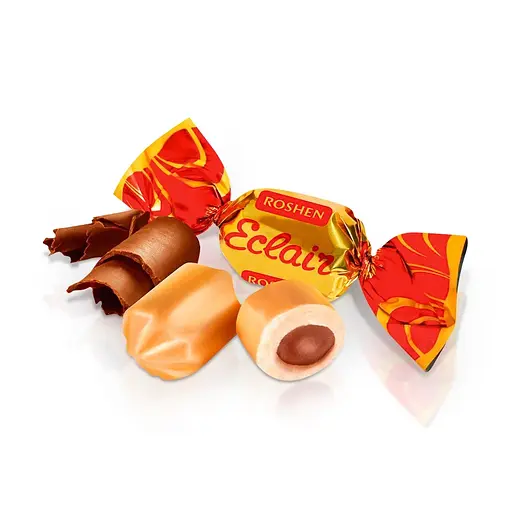 Карамельні цукерки Roshen Eclair з какао-начинкою 1 кг - фото 3