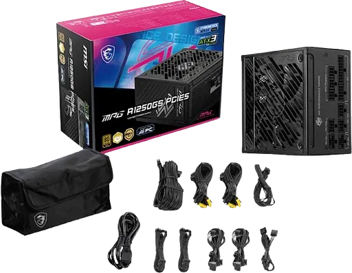 Блок питания MSI MPG A1250GS PCIE5 1250W 80+ Gold