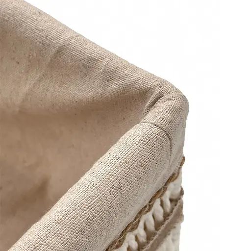 Кошик стелажний Handy Home Серце, з текстильним вкладишем, 36х27х17 см, бежевий (EW-88 L) - фото 4