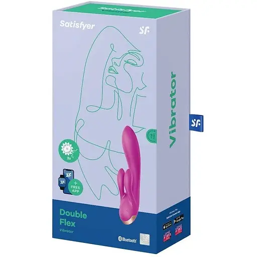 Смарт вибратор кролик с двойным отростком Satisfyer Double Flex - фото 4
