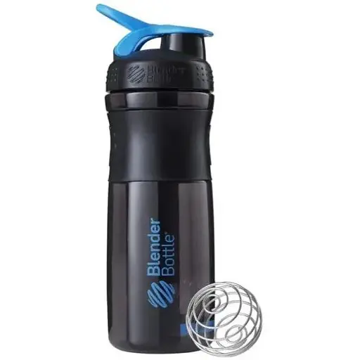 Шейкер спортивний BlenderBottle SportMixer Flip 28oz/820 мл Black/Cyan (SM 28oz Black/Cyan) - фото 1