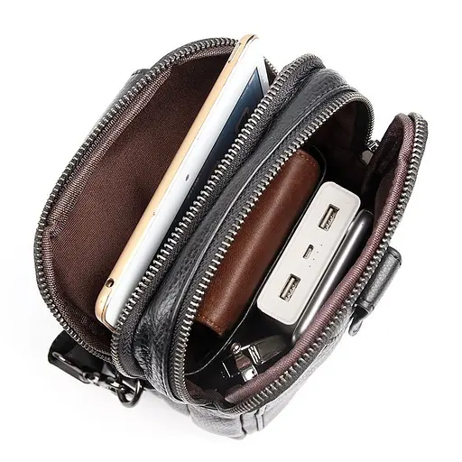 Сумка кожаная мужская Vintage 15х25х4 см sum0012330 - фото 8