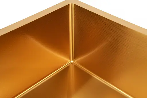 Кухонная мойка золотая с нержавеющим декором под столешницу Nett NGS-5045, Золотой - фото 3