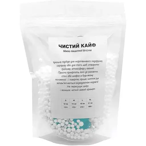 Крафтове мило-член із присоскою Чистий Кайф Turquoise size S натуральне - фото 4