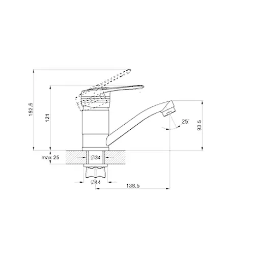 Змішувач для кухні Zegor PED4-B279 одноважільний 30412 - фото 2