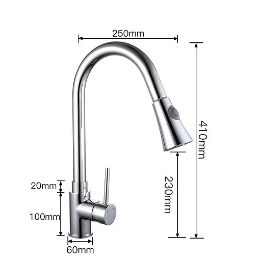 Змішувач для кухні Frap F6052 - фото 2