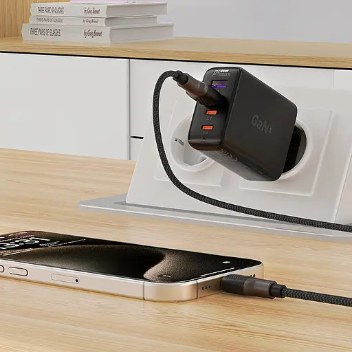 Кабель ACEFAST C10-04 USB to Type-C 3A, 1.2m, silicone, zinc connectors, Black - фото 5