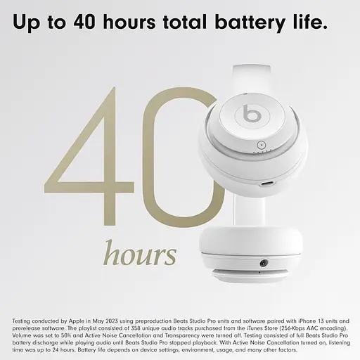 Навушники бездротові Beats Studio Pro Matte White (MC2P4) стереогарнітура матова біла - фото 4