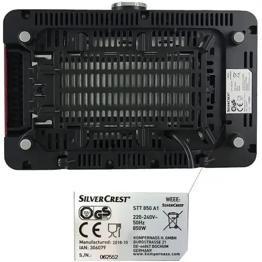 Тостер Silver Crest STS 850 A1 Grey  Германия - фото 3