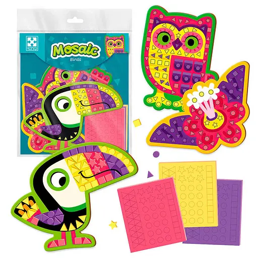 Набор для творчества "Мягкая мозаика. Птички" VT4511-09 Vladi Toys, в пакете (4820234764624) - фото 1
