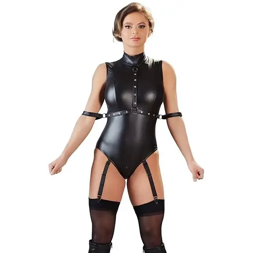 Боді Cottelli Collection Bondage Body Suspenders M чорний