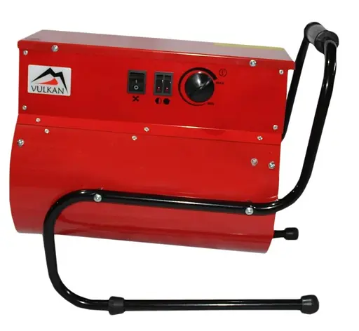 Електрична теплова гармата Vulkan 4,5 кВт, площа обігріву 45 кв.м., червоний, підлоговий, 230 В / 380 В (4500 ТП) - фото 2