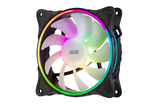 Кулер корпусный 2E GAMING F120OI-ARGB 120мм 1200rpm 3pin, 3pin +5VARGB 25.3dBa чёрный