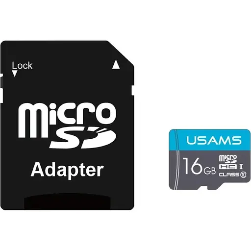 Карта памяти Usams High Speed ​​TF Card 16 GB US-ZB117 (SD Adapter) - фото 1
