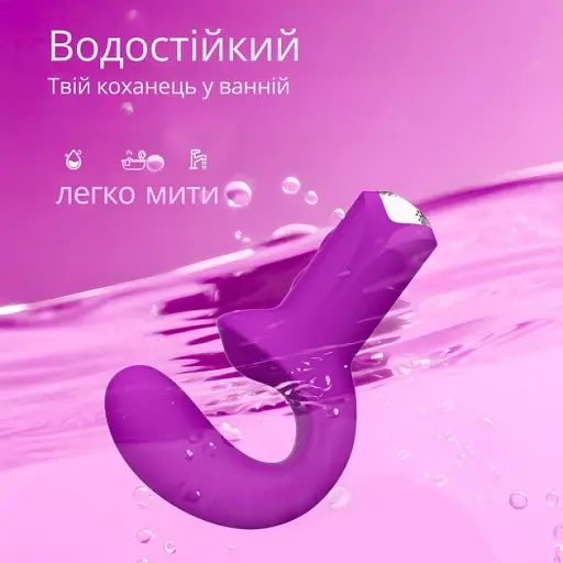 Вібратор I’MCUM DeepHook Dual Vibrator Purple для стимуляції точки G та клітора (IM-ZDB404) - фото 6
